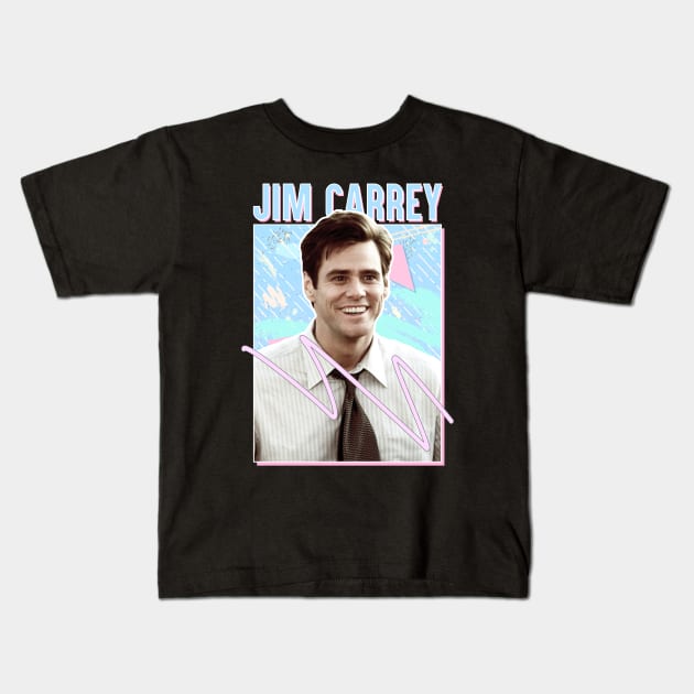 Jim Carrey /// 90s design Kids T-Shirt by HectorVSAchille